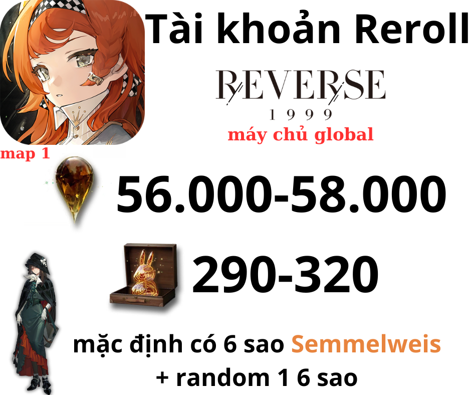 Reverse: 1999 Reroll 56k - 58k Crystal